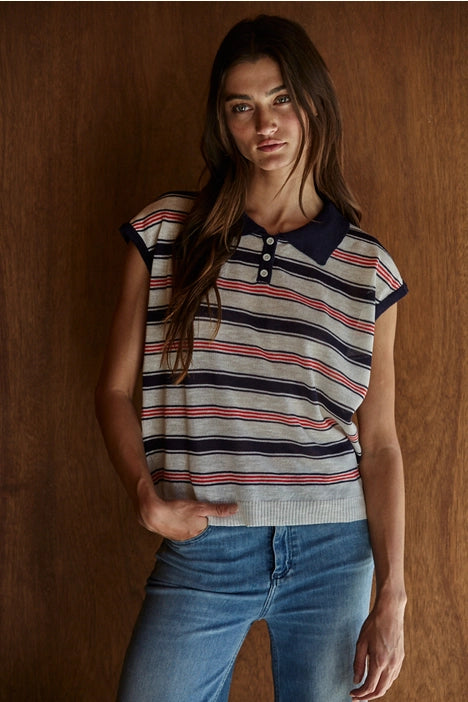 Road Trip Collared Top