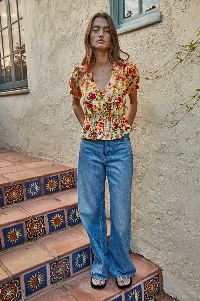 Sabrina Floral Top