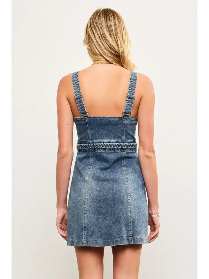 Braided Denim Dress