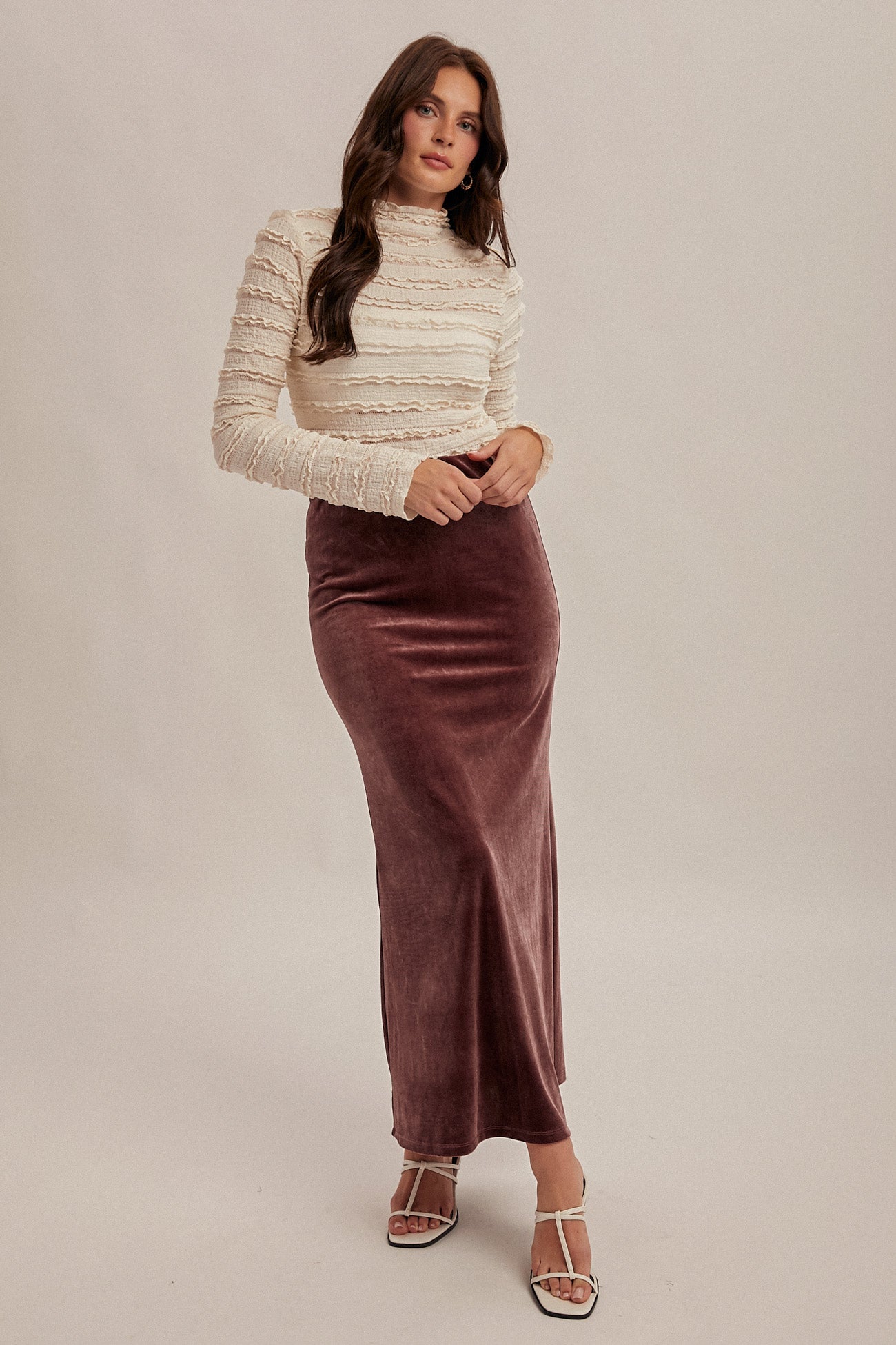 Winter Night Velvet Skirt