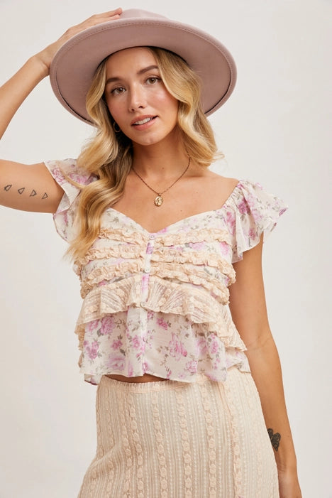 Trimmed Sweetheart Top
