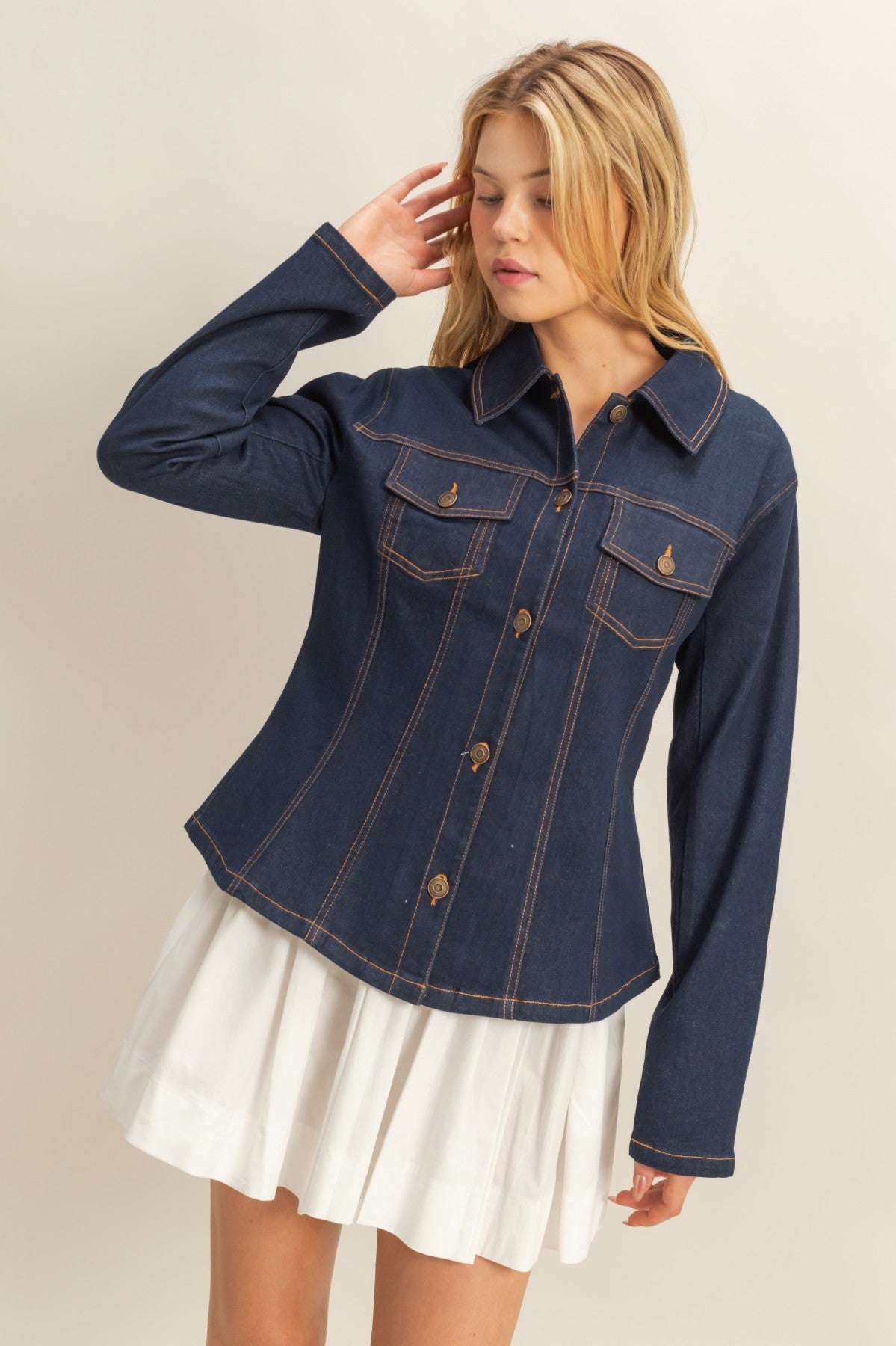 Denim Stitched Jacket