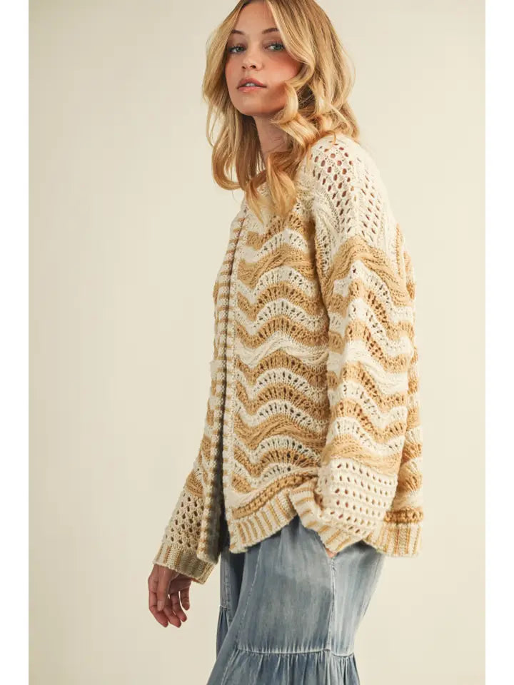 Wave Sweater Cardigan