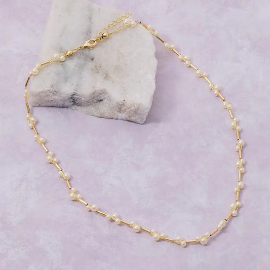 Pearl Cluster Necklace