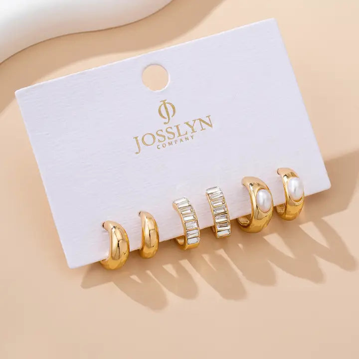 Baguette Trio Hoops