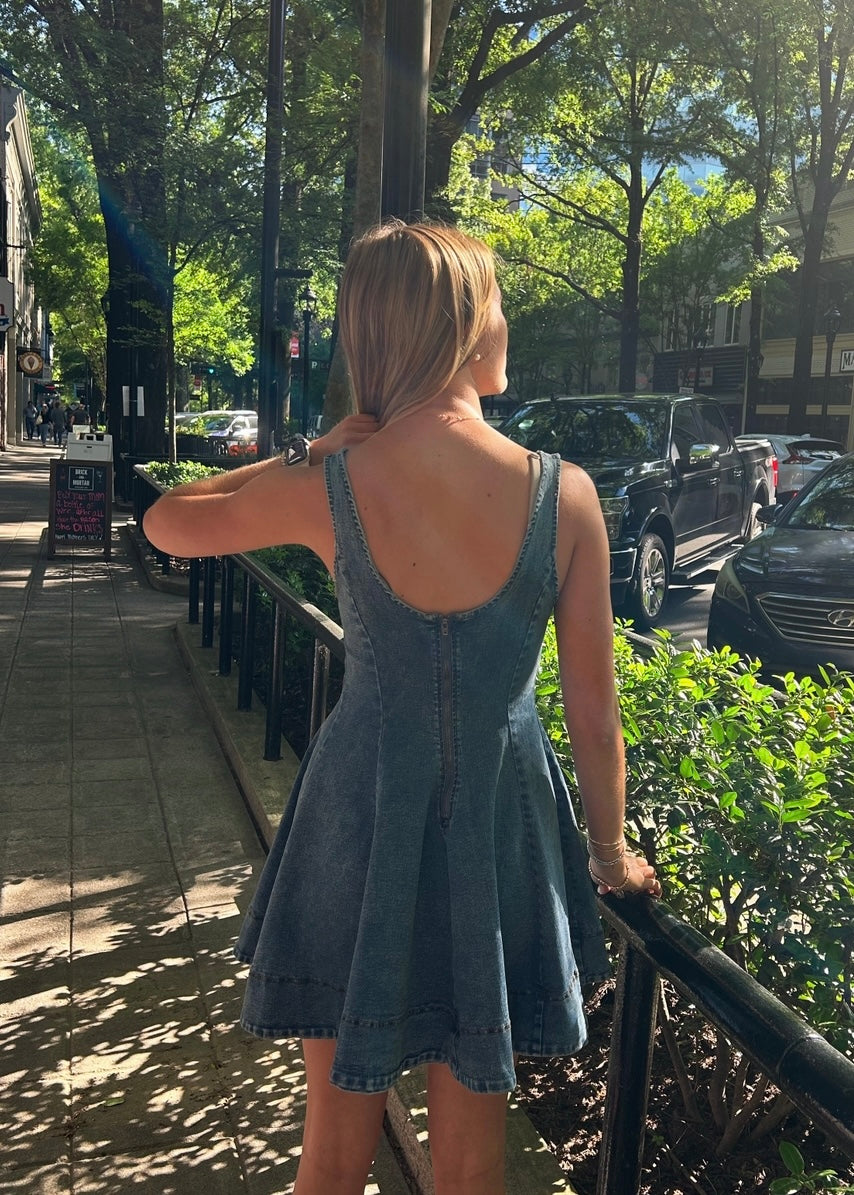 Denim Flare Dress