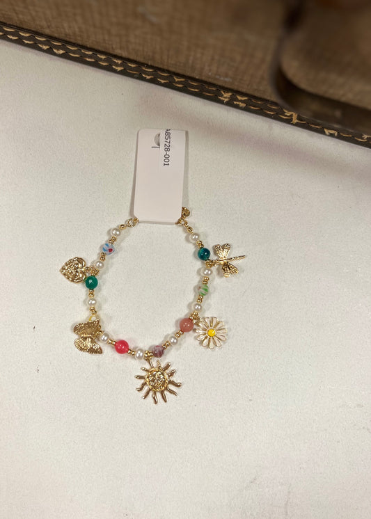 Flower Charm Bracelet