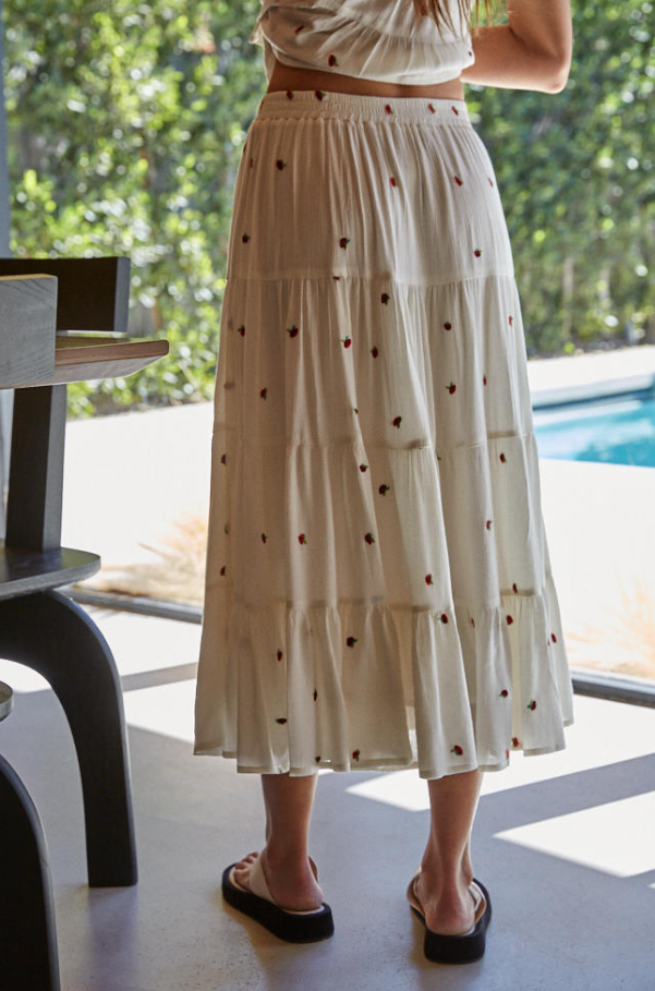 Woven Berry Skirt