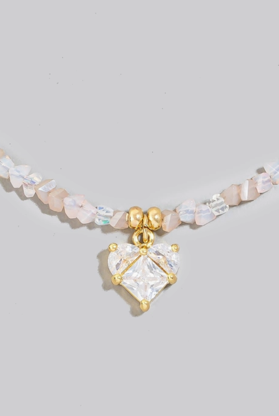 Pendant Glass Beaded Necklace