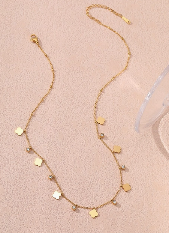 Titanium Clover Necklace