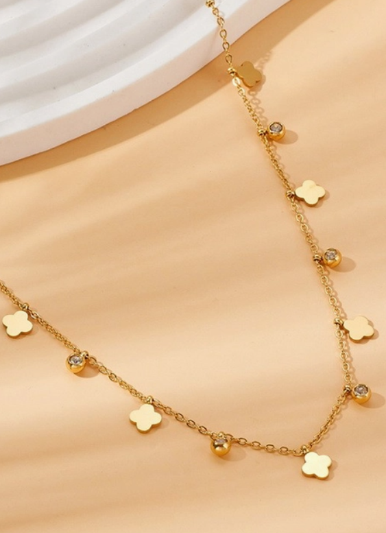 Titanium Clover Necklace