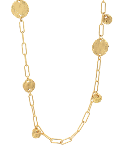 Hammered Long Necklace