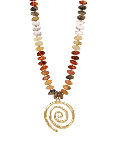 Beige Marble Necklace