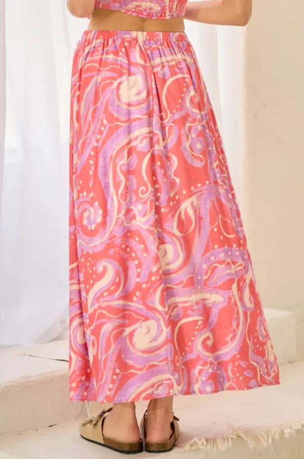 Coral Maxi Skirt