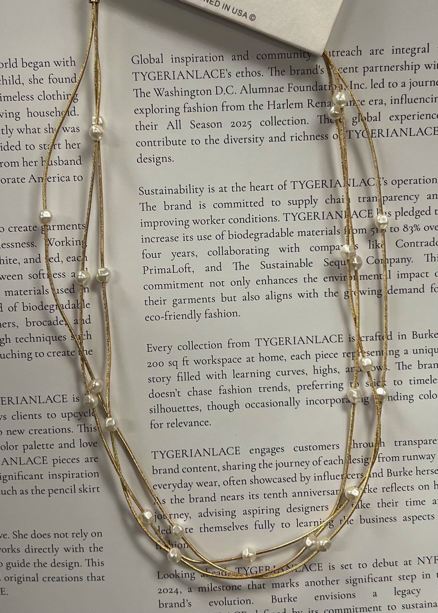 Metallic Pearly Necklace