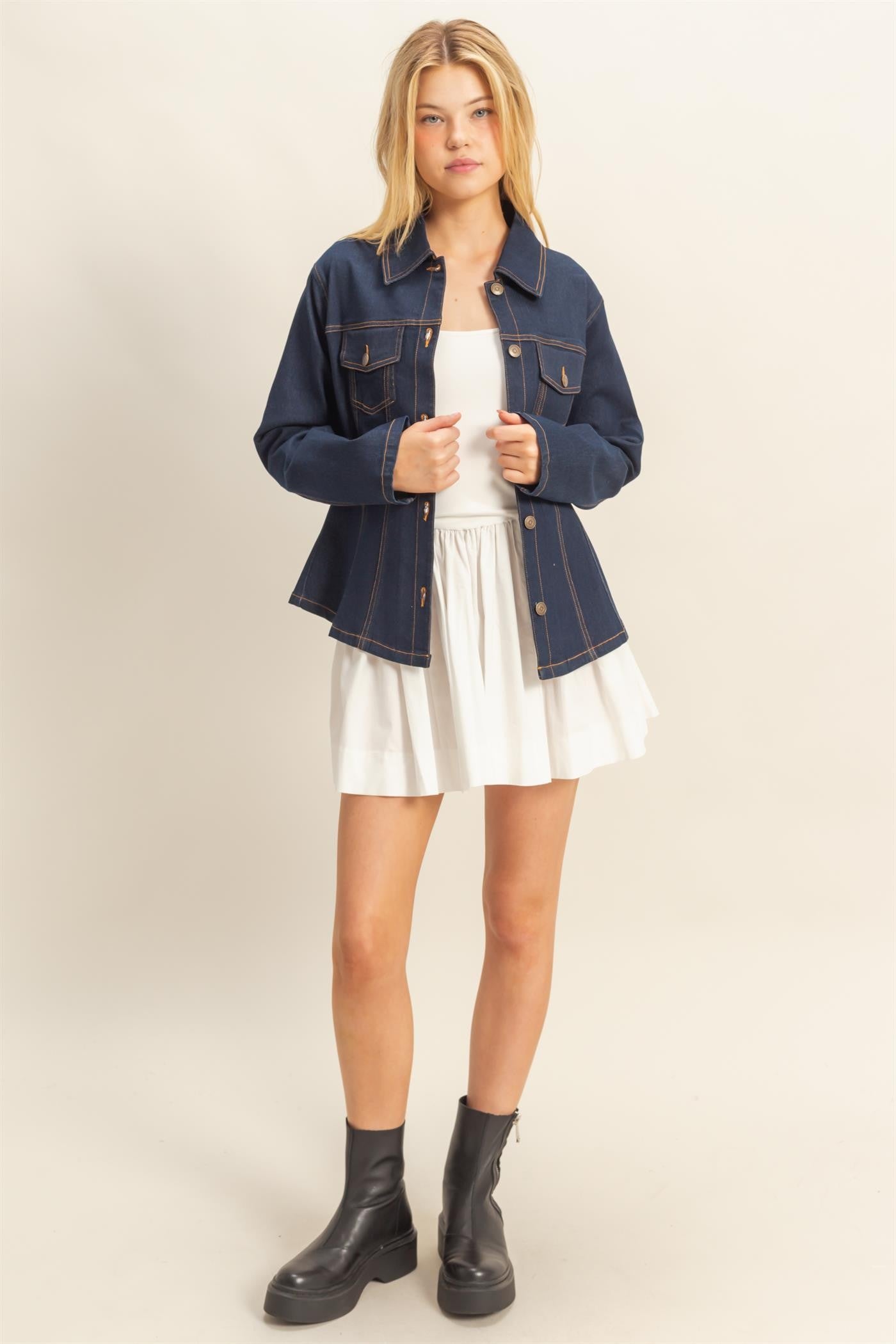 Denim Stitched Jacket