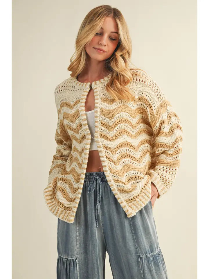 Wave Sweater Cardigan