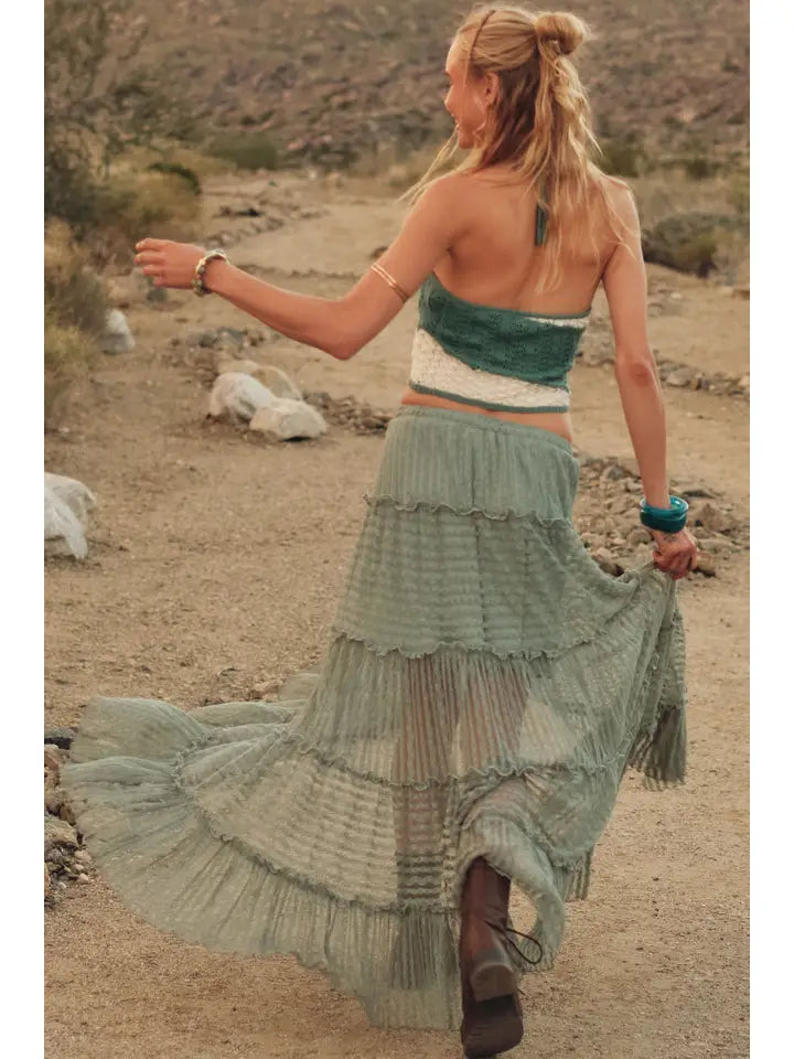 Pine Green Maxi Skirt