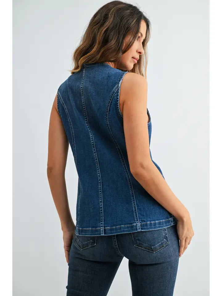 Denim Tailored Vest
