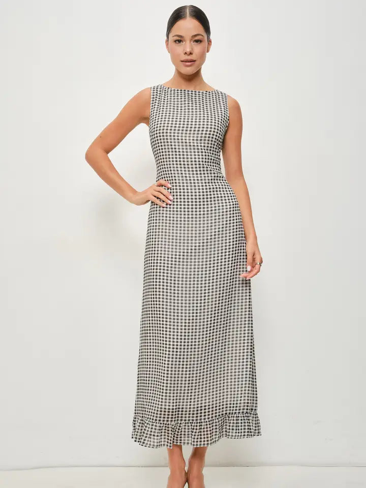 Aella Gingham Maxi