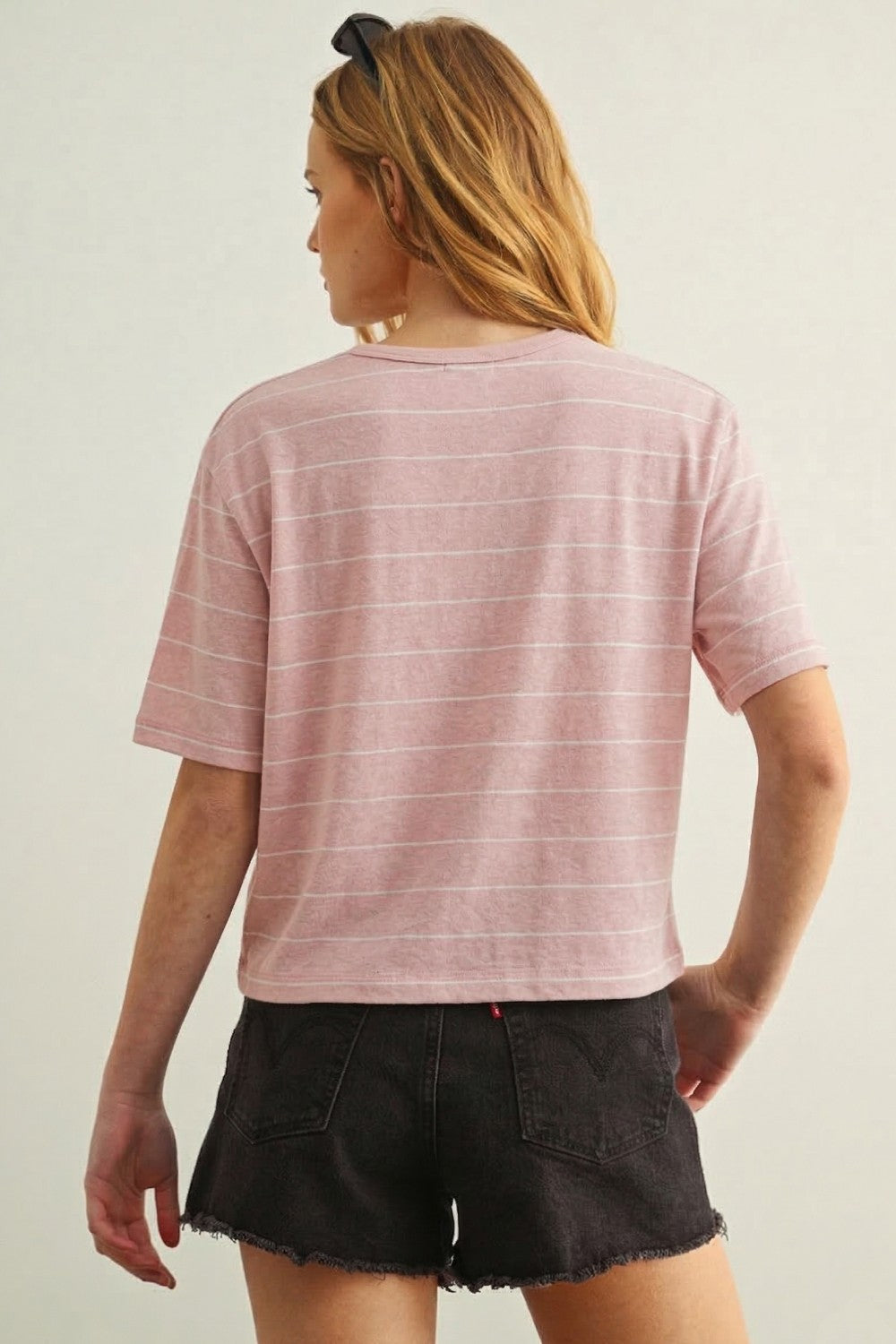 Baby Pink Linen Top