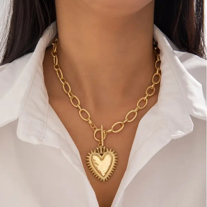 Spiked Heart Necklace