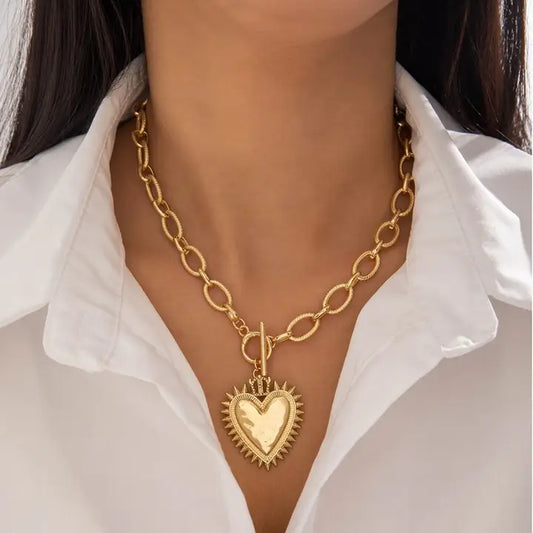 Spiked Heart Necklace