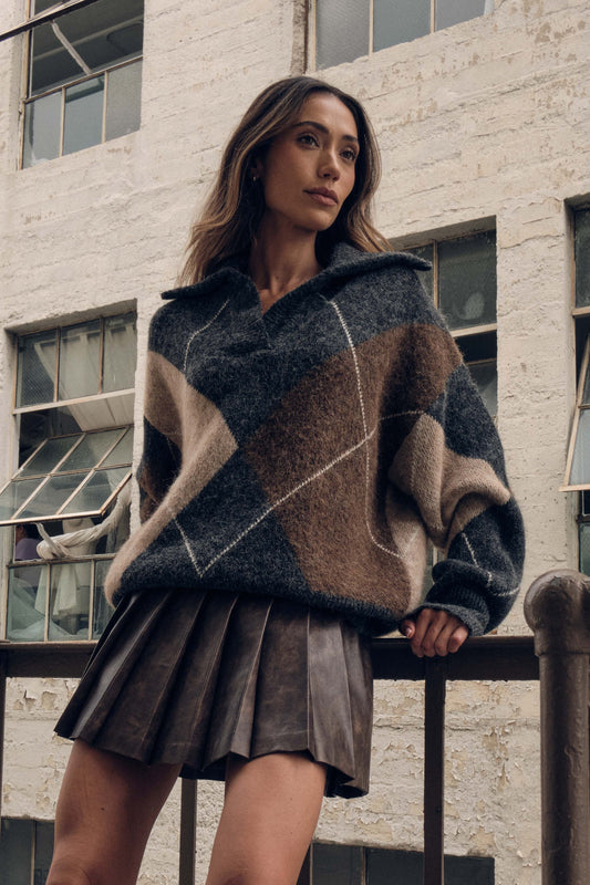 Argyle Collar Sweater