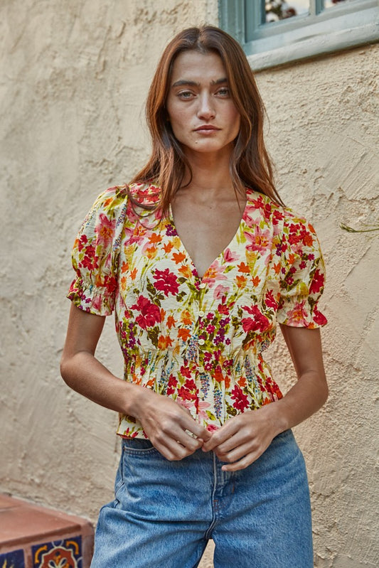 Sabrina Floral Top