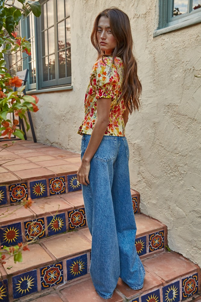 Sabrina Floral Top