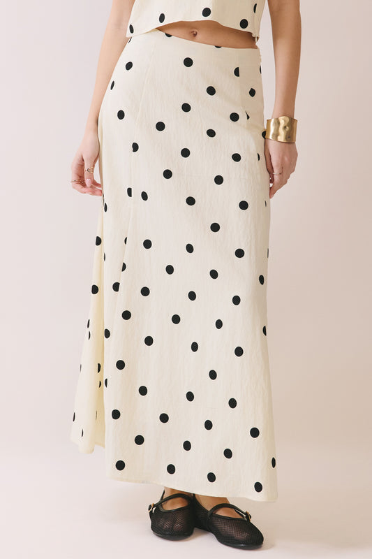 Spotted Midi Skirt