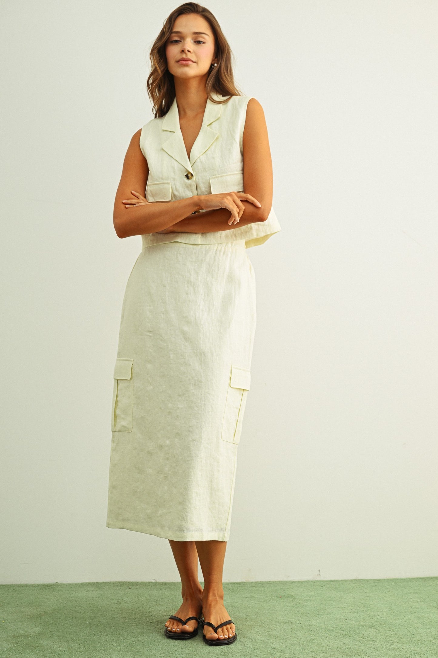 Manhattan Linen Skirt