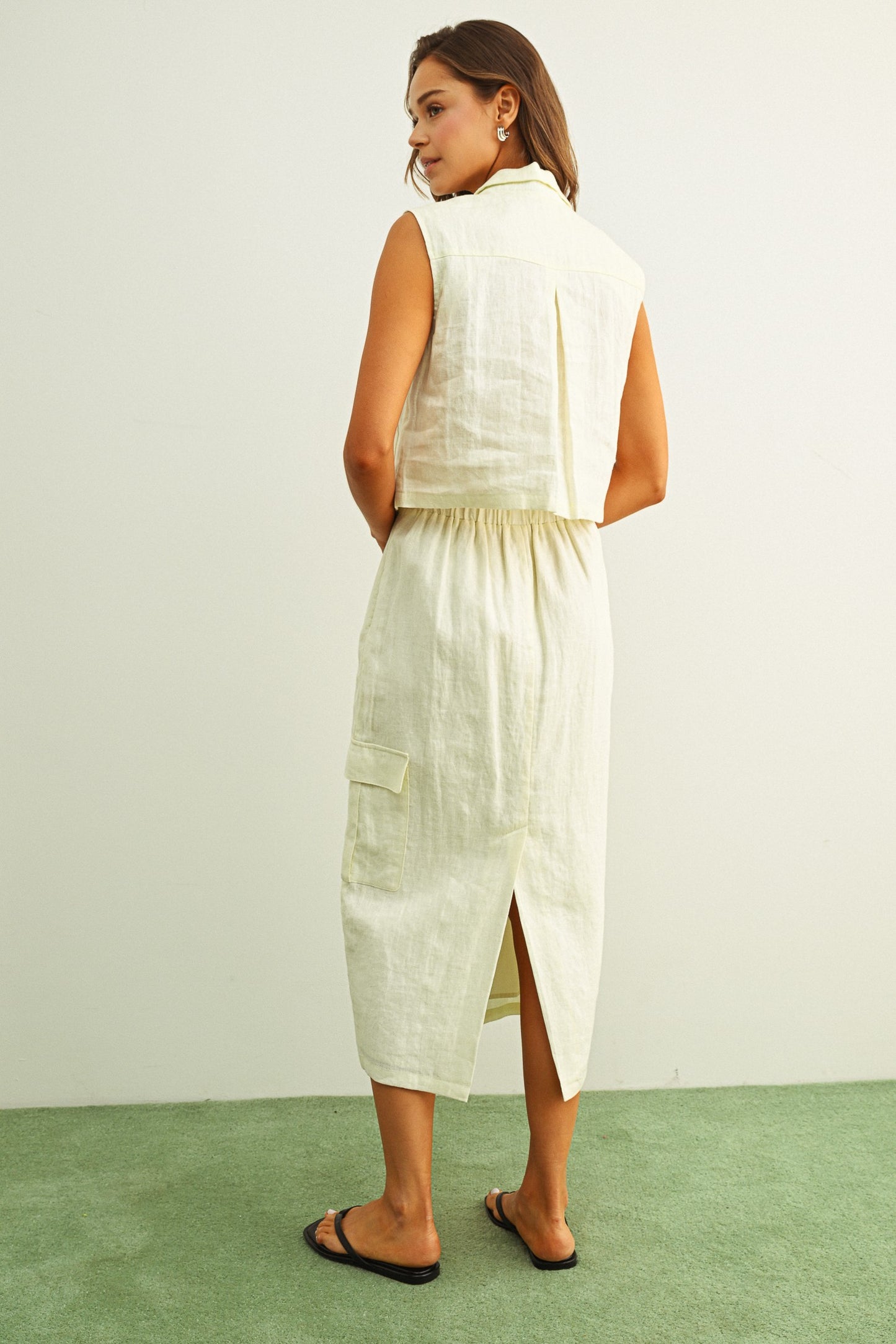 Manhattan Linen Skirt