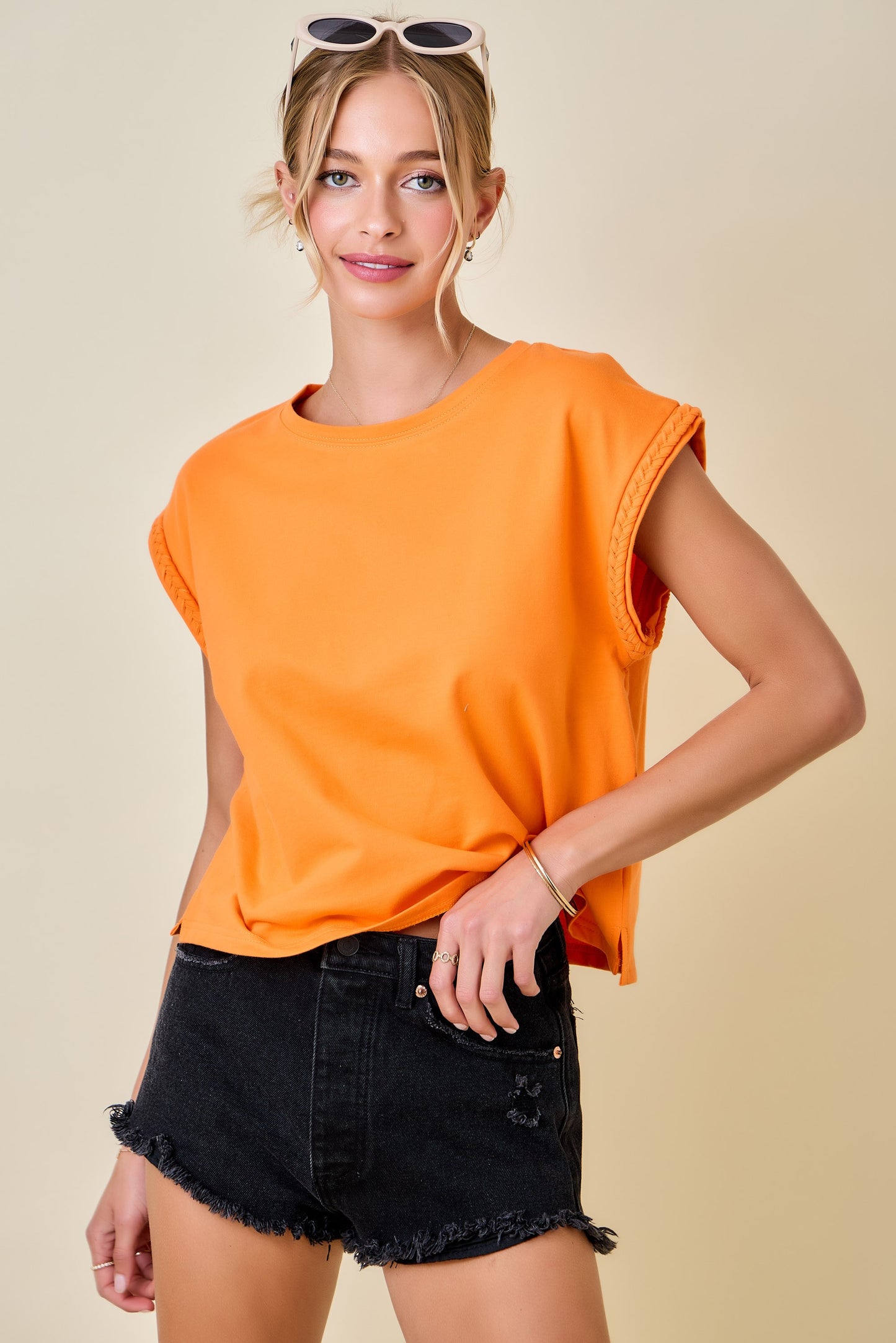 Braided Trim Tee