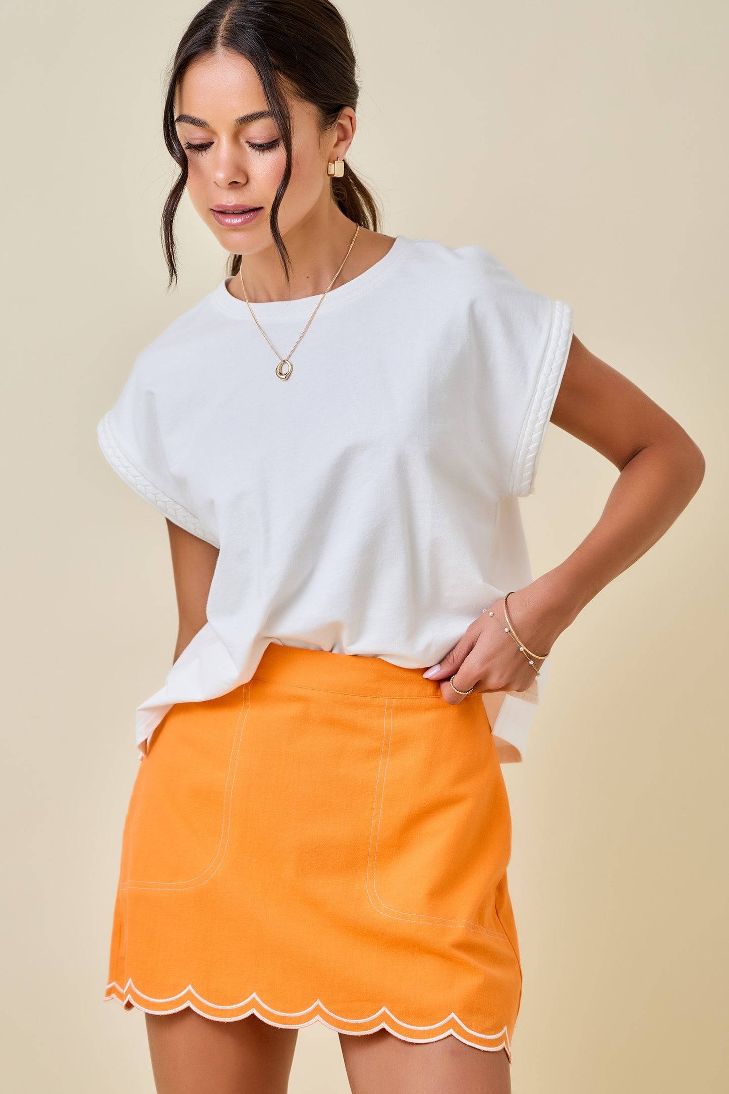 Braided Trim Tee