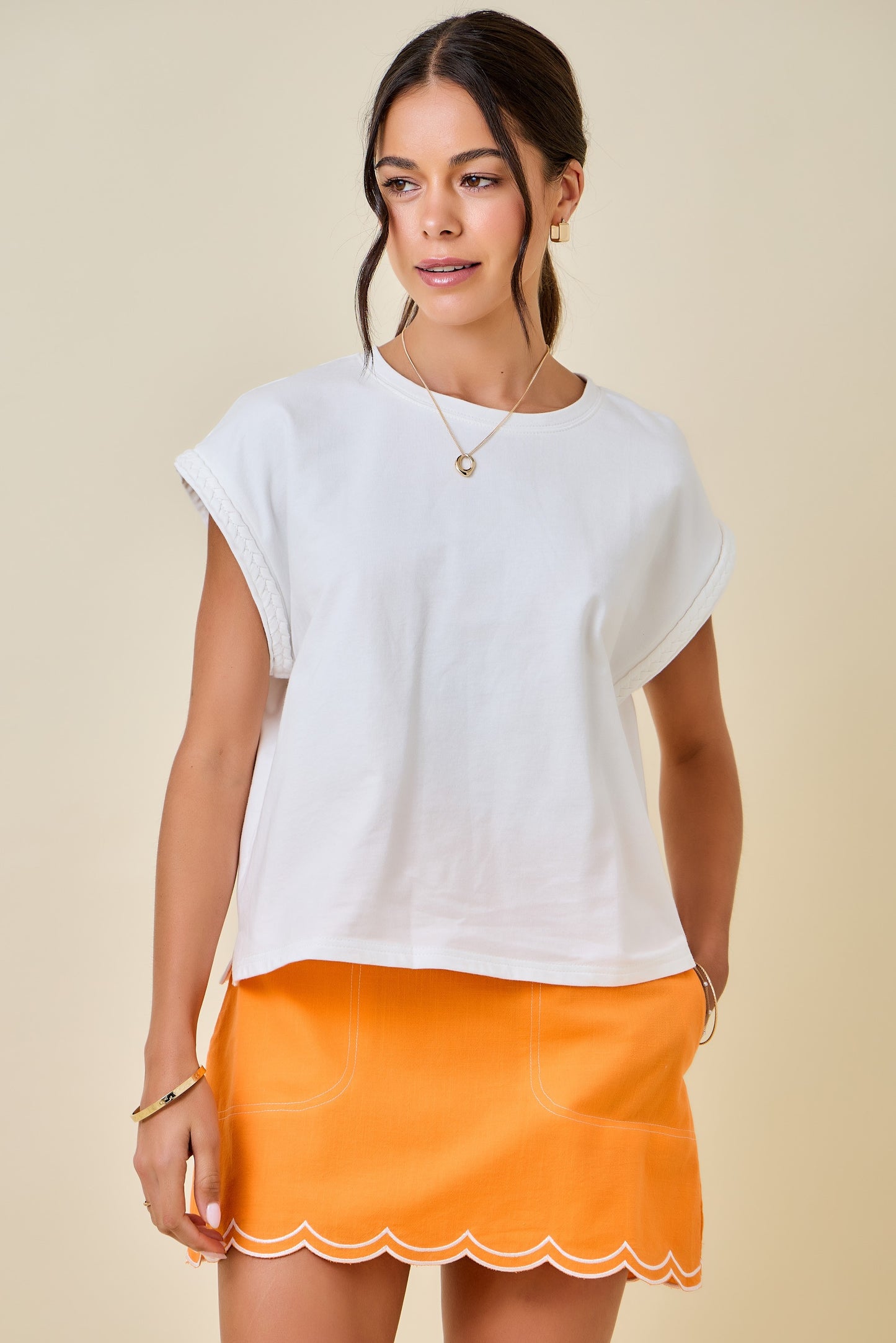 Braided Trim Tee
