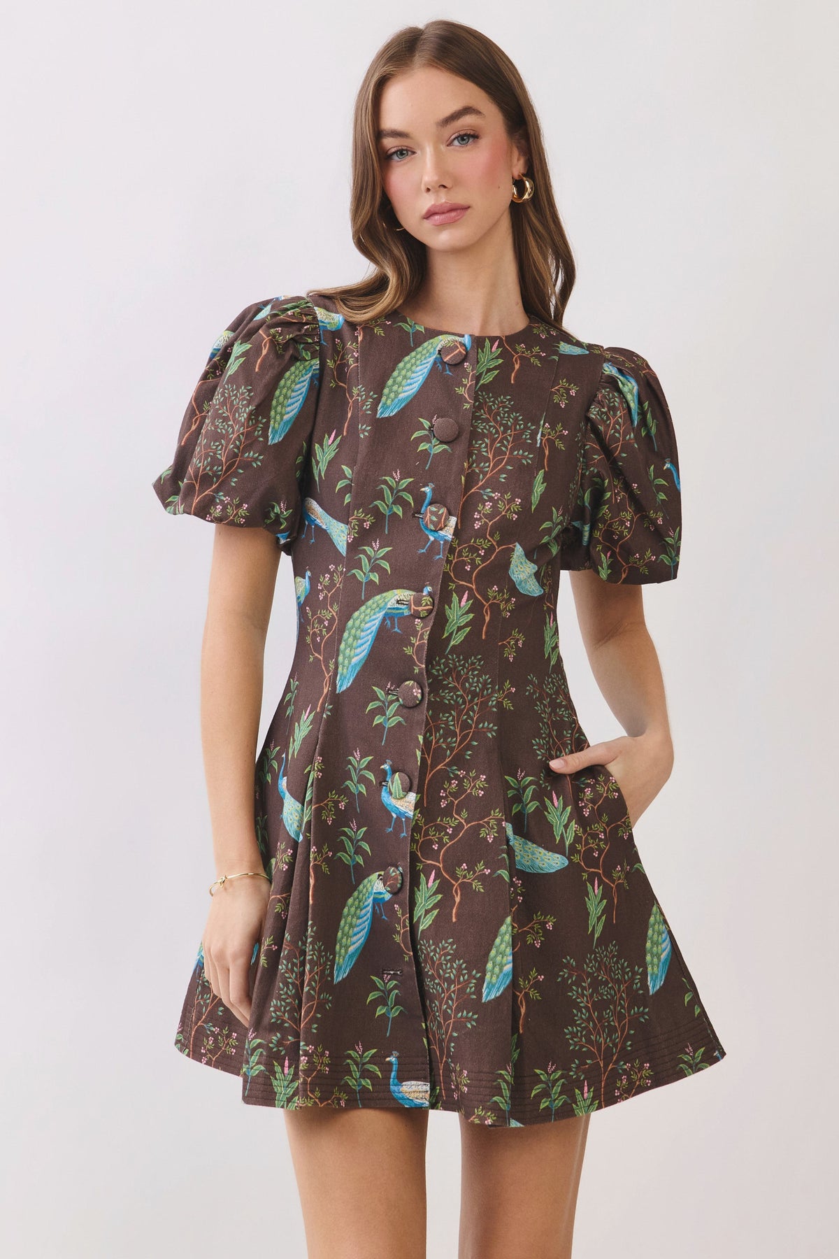 Peacock Mini Dress