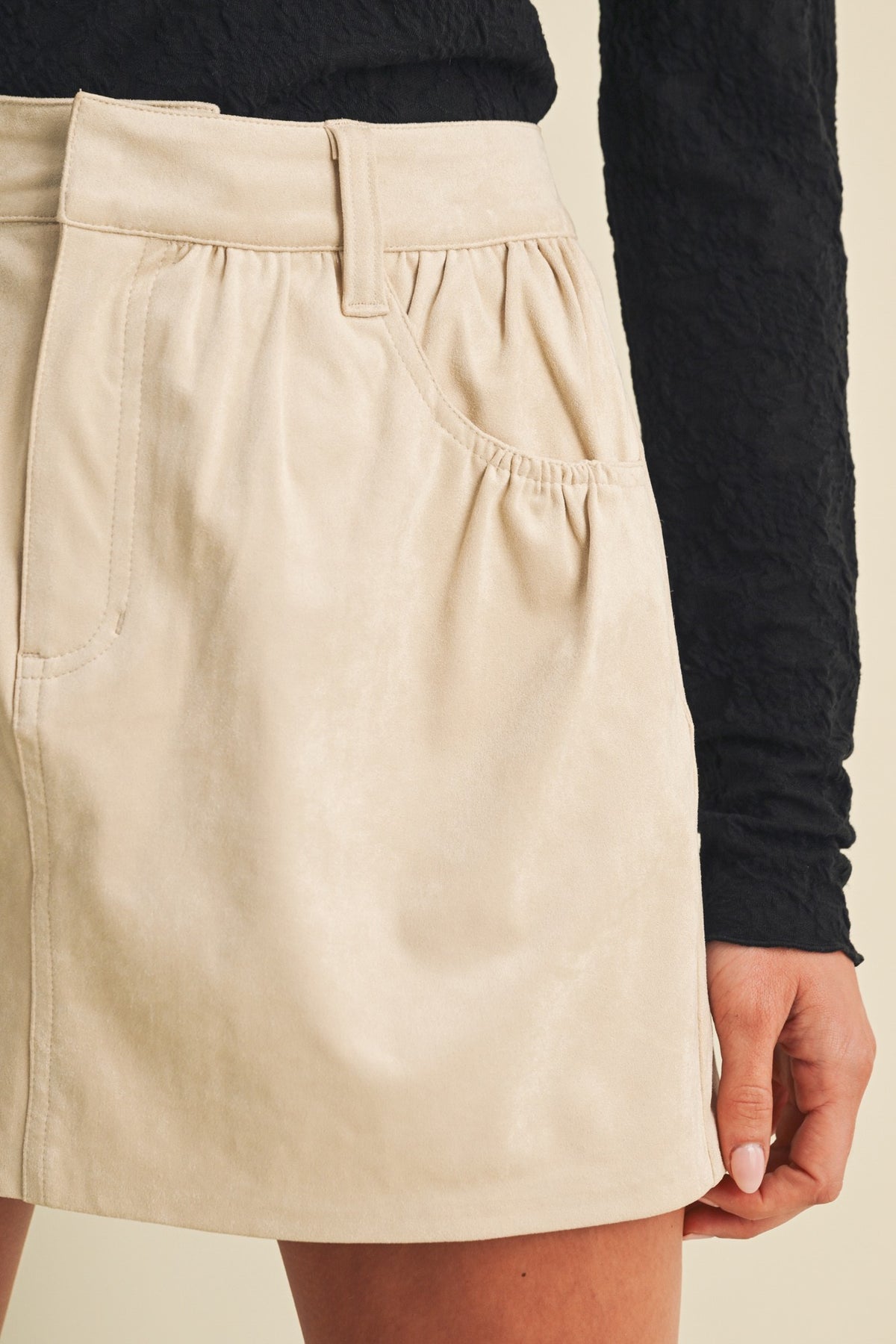 Aged Cream Mini Skort