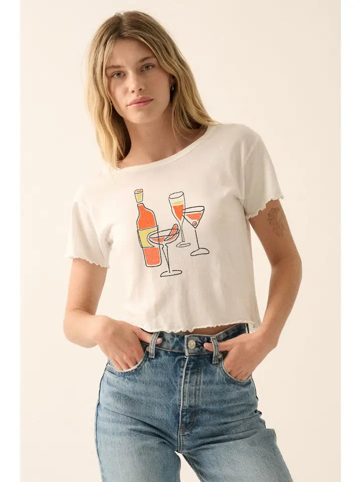 Hand Drawn Cocktail Tee