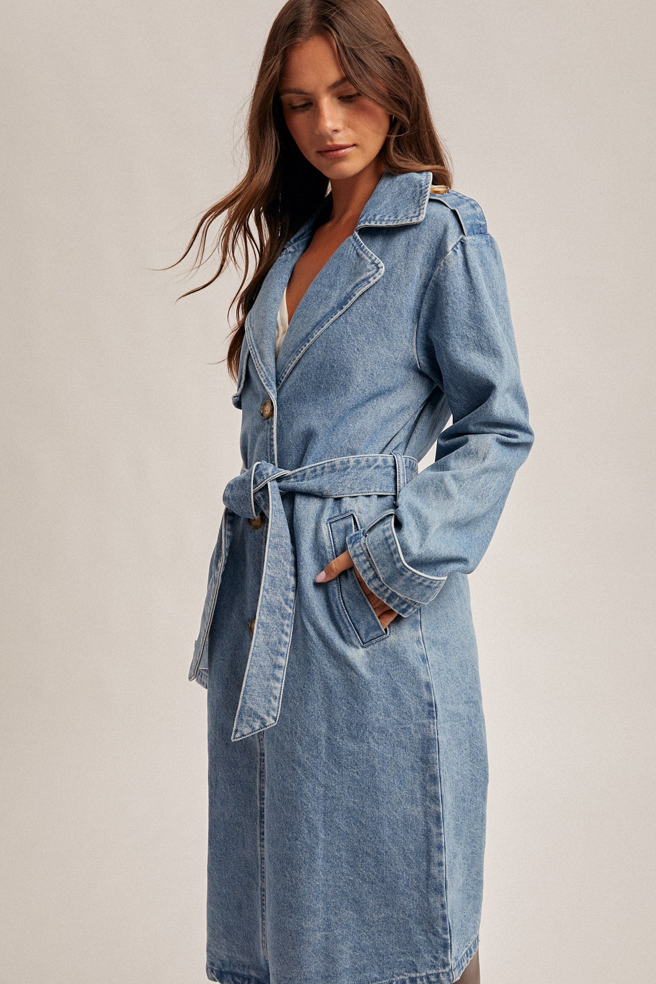 Denim Trench Coat