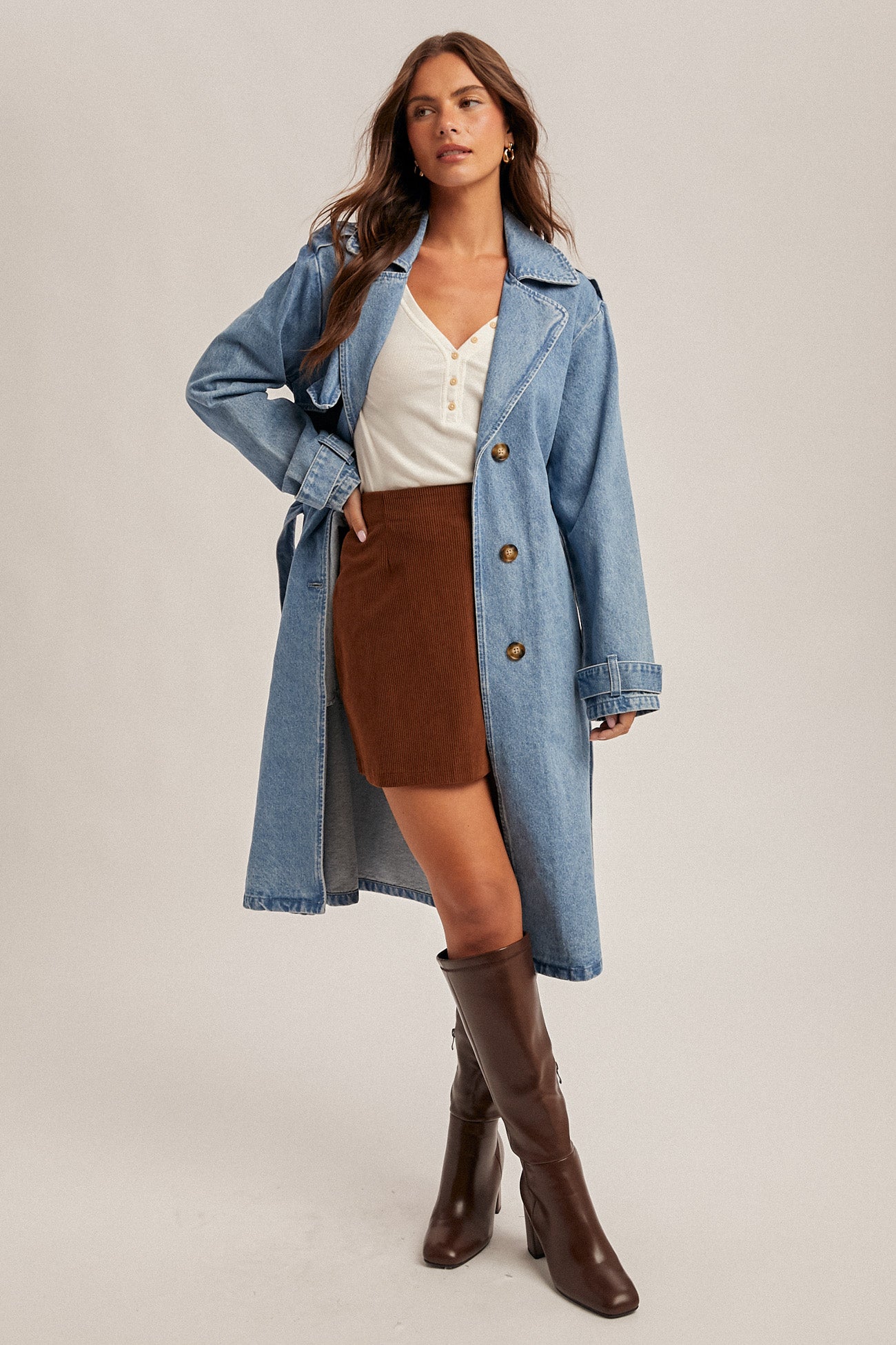 Denim Trench Coat