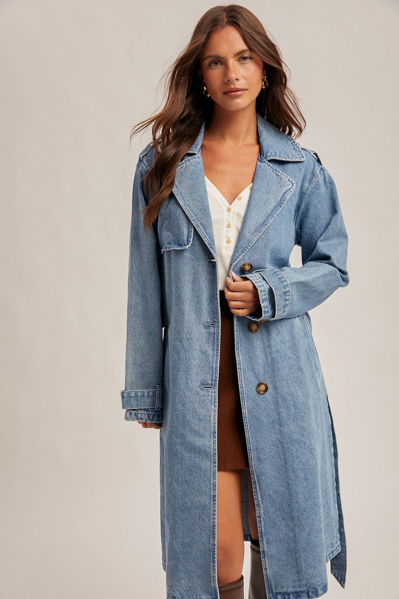 Denim Trench Coat