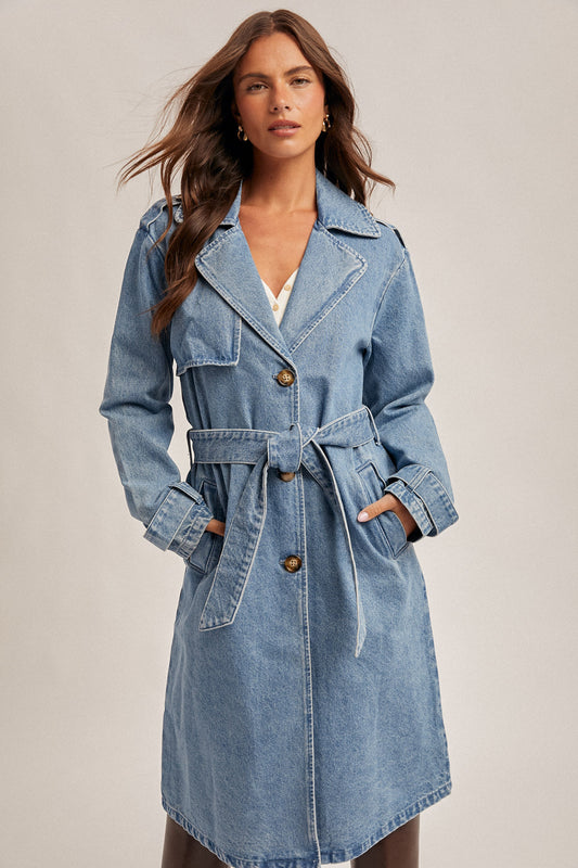 Denim Trench Coat