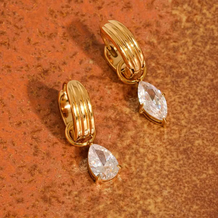 Saffron 18K Earrings