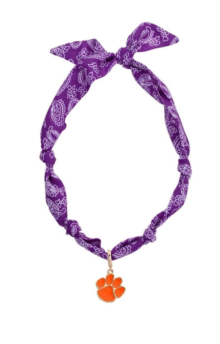 Clemson Scarf Necklace