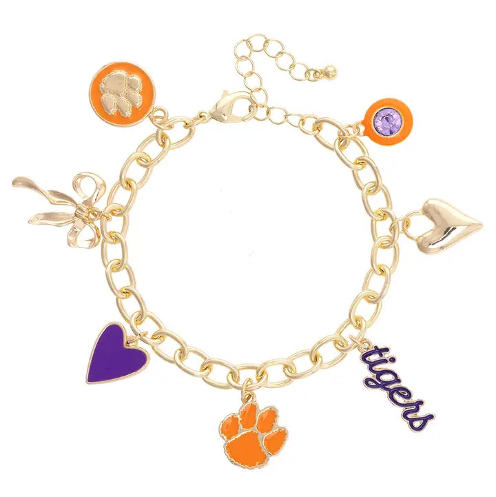Clemson Charm Bracelet