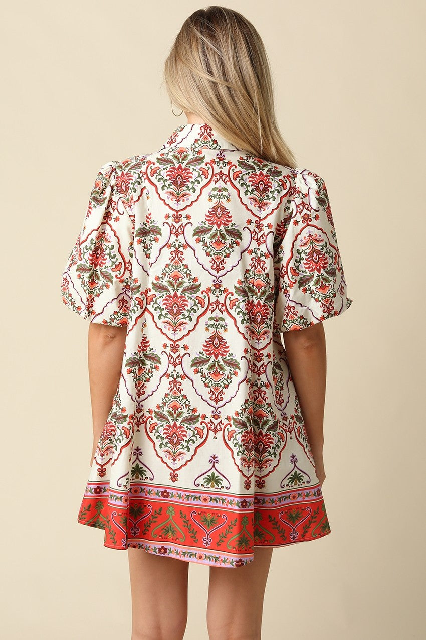 Mary Print Dress