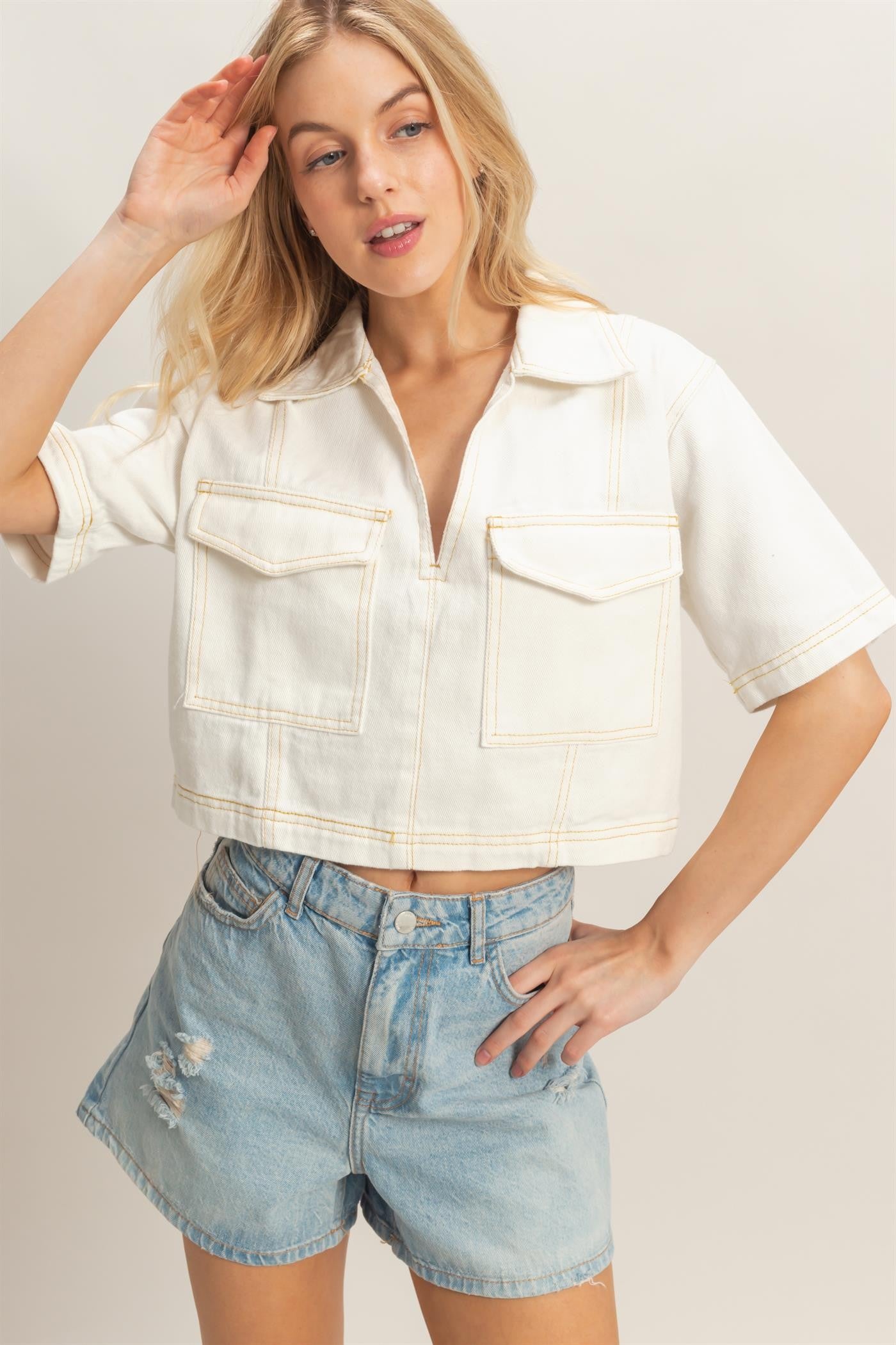 Cool Girl Denim Top