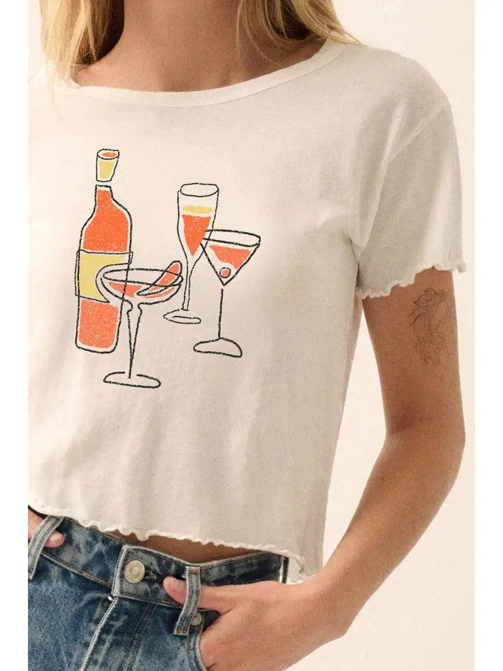 Hand Drawn Cocktail Tee