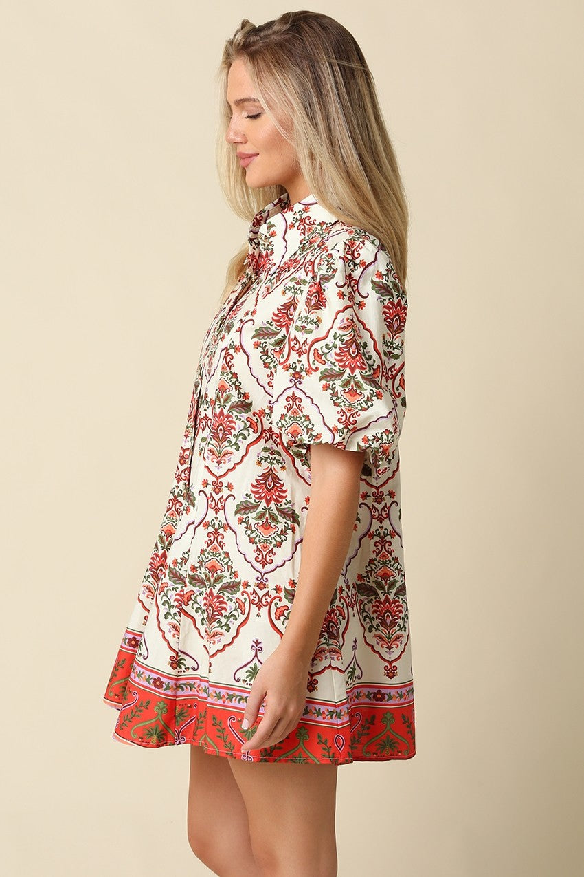 Mary Print Dress